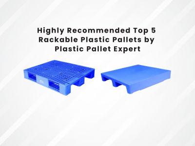 Rackable plastic pallets optimizing space using pallet racking systems.